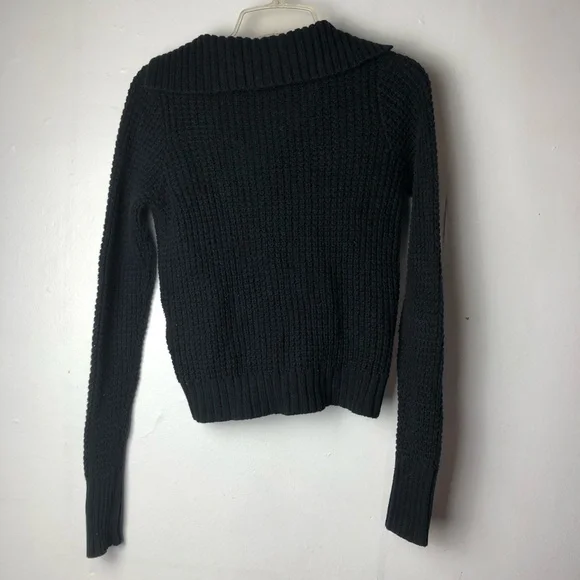 BCBGeneration Black Knit Sweater with Zipper Side Size Small - Picture 8 of 14